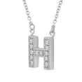 thumbnail image 2 of JewelersClub Accent White Diamond H Initial Sterling Silver Pendant, 2 of 5