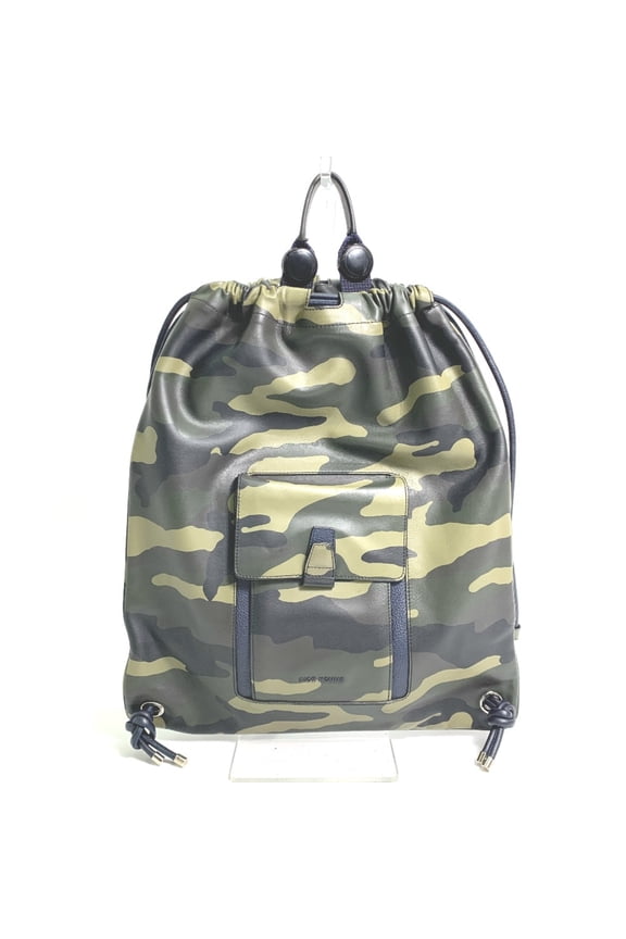 Pre-Owned CHRISTIAN DIOR-Om Camouflage camouflage purse Backpack Green (Good)