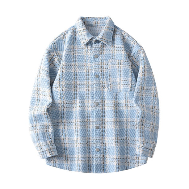 Blusa y camisa de manga larga con cuello vuelto para hombre Blusa de poliéster con solapa y bolsillos con botones de celda Return To The Ancients para hombre