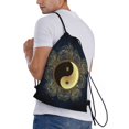 thumbnail image 3 of Drawstring Backpack - Yin And Yang Mandala Splash Proof Small Drawstring Gym Bag for Women Men, Cinch Sports String Bag Backpack for Travel Swimming Beach, 3 of 8