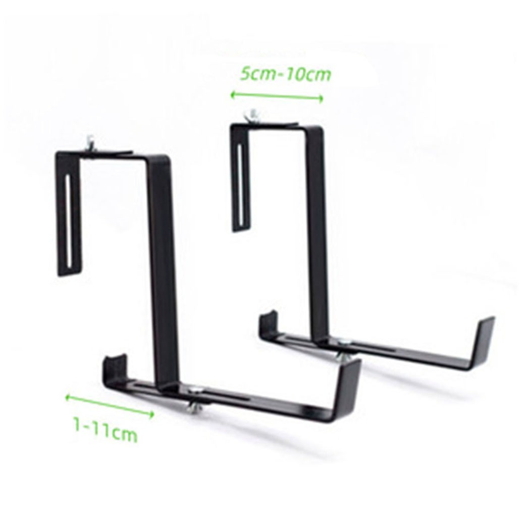 2x Trough Plant Pot Hanging Hook Rail Balcony Planter Holder Brackets