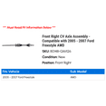 thumbnail image 2 of Front Right CV Axle Assembly - Compatible with 2005 - 2007 Ford Freestyle AWD 2006, 2 of 2