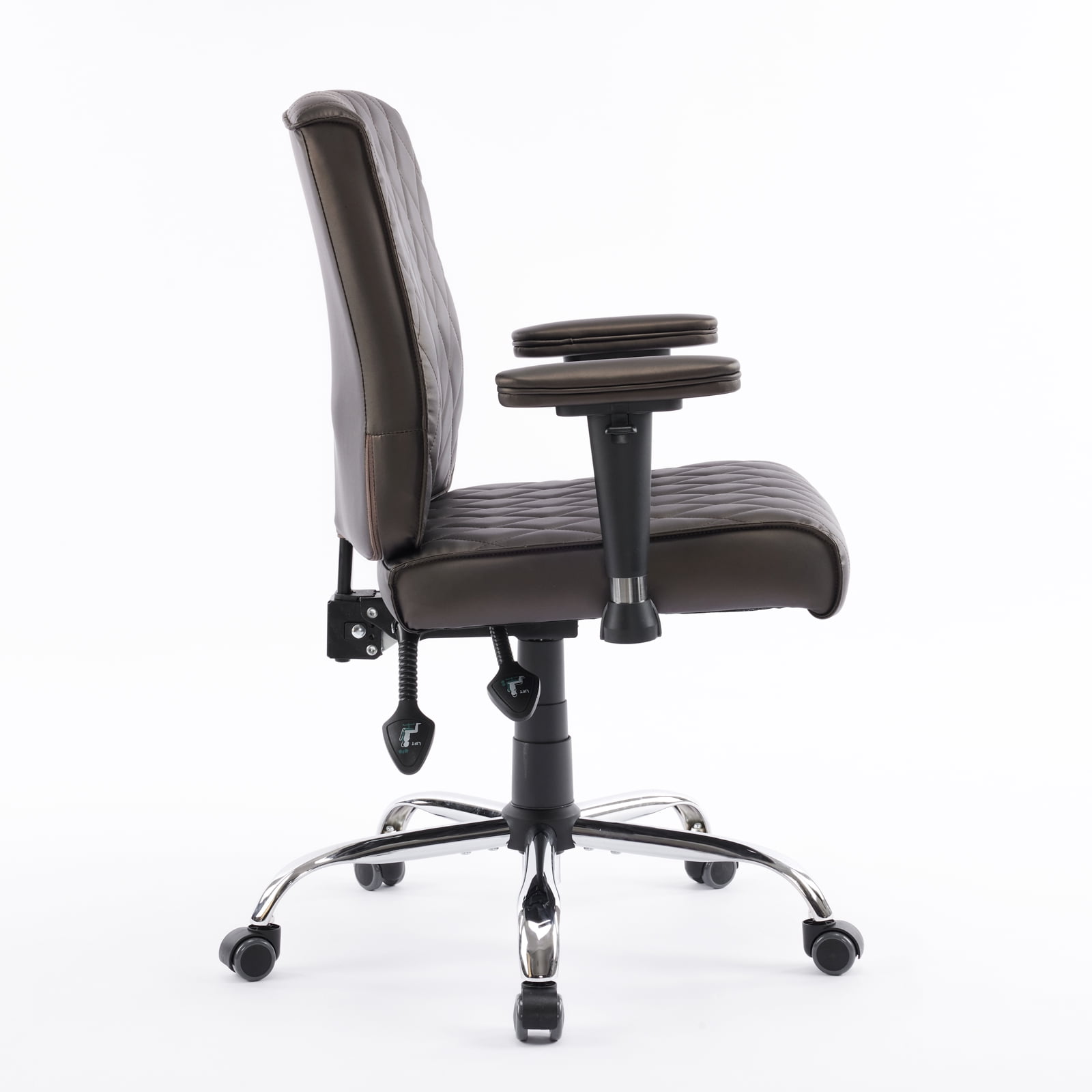 DELIA Stylish Comfortable Office Desk Chair, Customer Rolling Seat, Diamond Stitched, Adjustable Height Perfect for Office, Conference Room, Reception, Waiting Area, Coffee