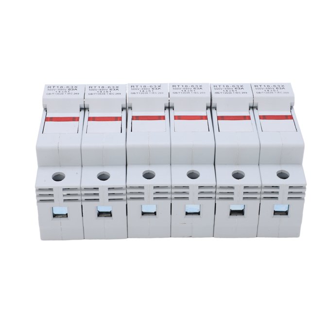 Portafusibles, Carcasa De ABS Base Del Portafusibles RT18-63X Retardante De Llama Montado En Riel Fácil De Ensamblar Con Indicador LED Para Distribución De Energía Para ANGGREK Otros