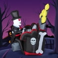 thumbnail image 2 of Gymax 5.2 FT Inflatable Skeleton Playing Piano Blow up Giant Skeleton w/ Bluetooth Speaker, 2 of 10