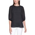 thumbnail image 1 of Calvin Klein Blusa con textura para mujer, negro, 3X, 1 of 1