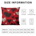 thumbnail image 5 of Nawypu Valentines Day Pillow Covers, Red Black Love Heart Valentines Decorations Throw Pillow Covers Outdoor Valentine Day Holiday Farmhouse Cushion Case for Home Couch Sofa, 5 of 5