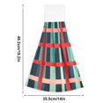 thumbnail image 6 of Yayeee Kitchen Hanging Hand Towels Set of 2 with Loop Bathroom Absorbent Tie Towel, Green Plaid, 6 of 7