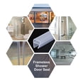 thumbnail image 5 of 59.06" Long for 1/2"(12mm) Glass Frameless U-Type Door Seal Strips, 5 of 5