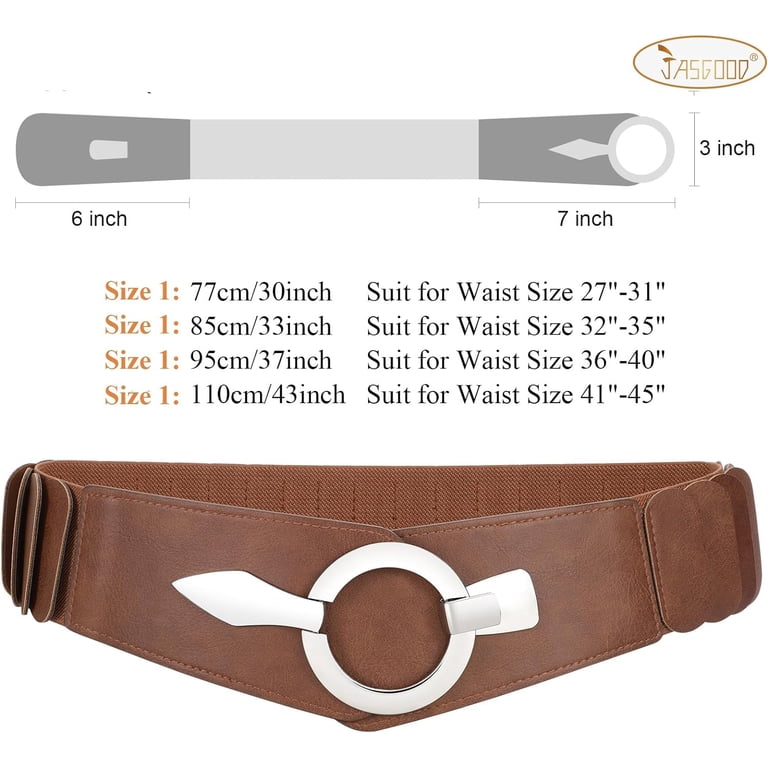 Women Wide Elastic Waist Belt Fashion Vintage Stretch Dress  display picture 2