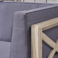 thumbnail image 3 of Noble House Brava Outdoor Modular Loveseat with Cushions Weathered/Dark Gray, 3 of 6