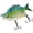 Blue/Yellow, variant on Bassdash SwimPanfish 2.5”/0.34oz Hard Bluegill Swimbaits Multi Jointed Topwater Trout Bass Fishing Crank Lure,Pack of 4
