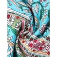 thumbnail image 6 of DARING DIVA Women's Boho Flare Floral Skirt Small Turquoise Blue, 6 of 6