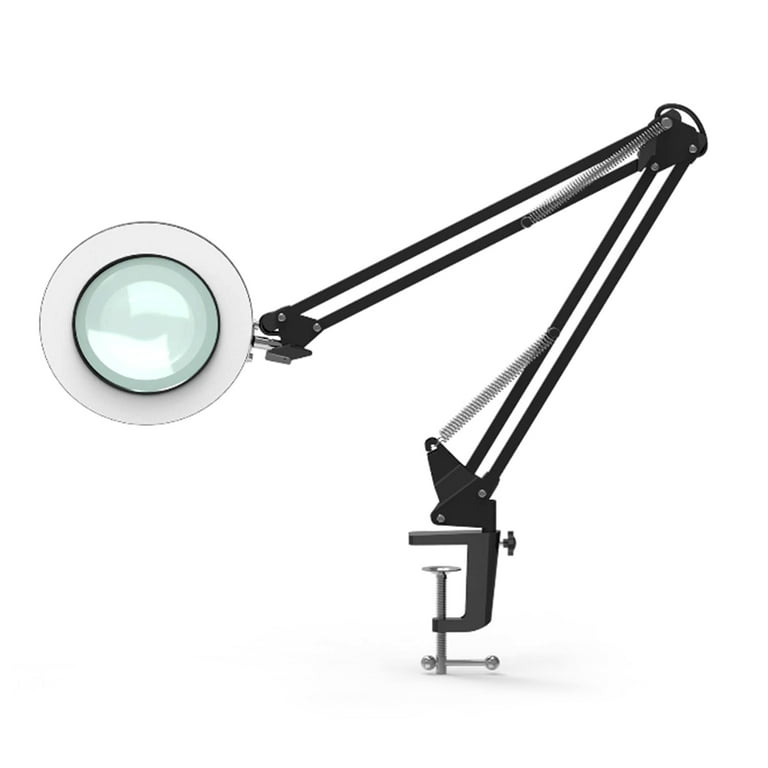 8X Magnifying Glass Desk Lamp Magnifier LED Light Foldable Reading