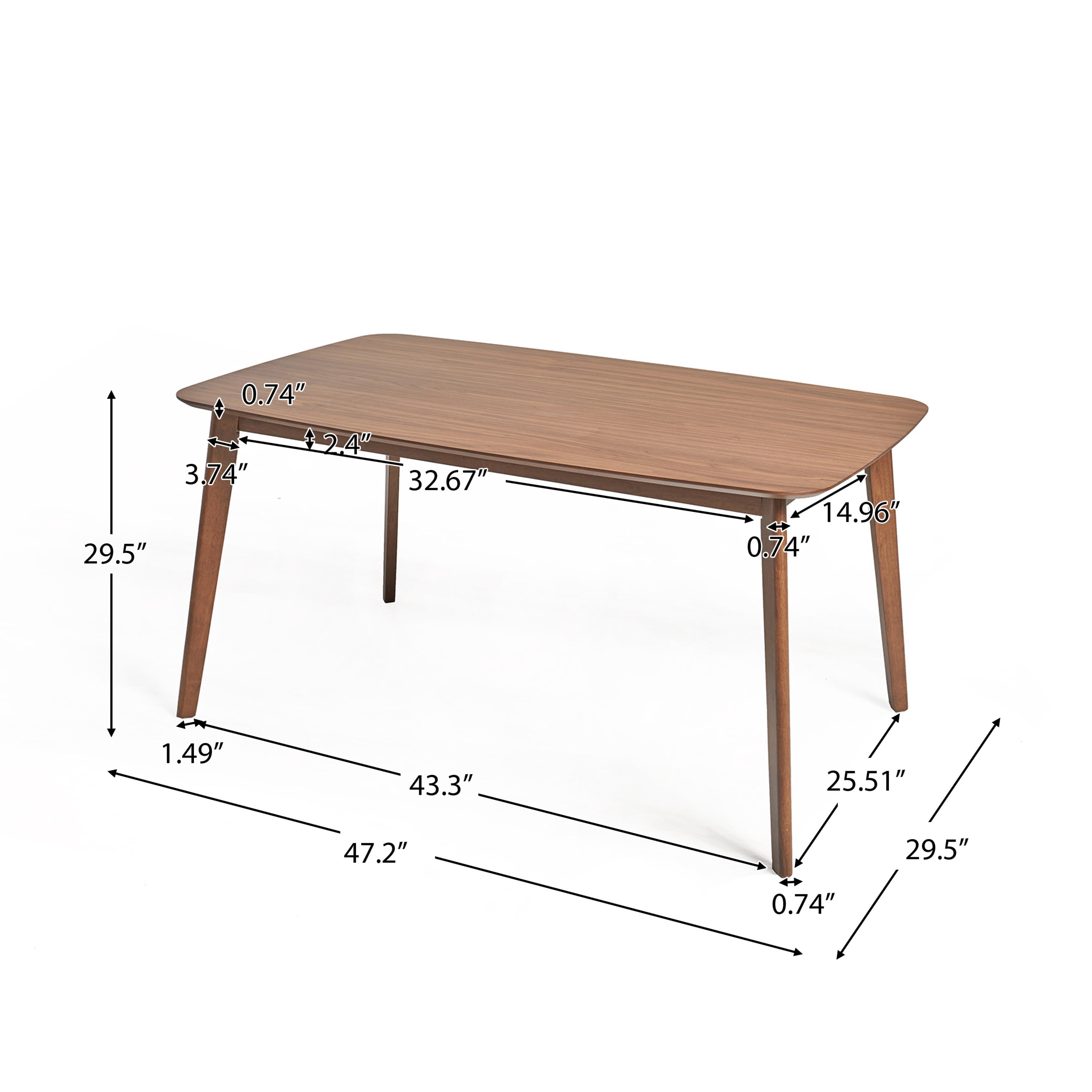 Noble House Gentry Natural Wood Dining Table, Multiple Finishes