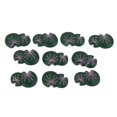 thumbnail image 1 of 10pcs Miniatura Hoja de Loto Baoblaze Casa de Muñecas Jardín de Paisaje Verde 3,2x2 cm, 1 of 8