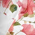 thumbnail image 6 of Spring Flower Valances for Windows Vintage Red Floral Plant Vine Botanical Watercolor Rod Pocket Curtain Valance Window Treatment Short Curtains for Kitchen Living Room, 60"x18", 6 of 9