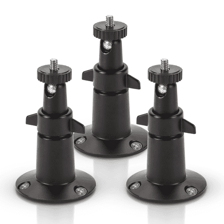 Wasserstein Adjustable Indoor and Outdoor Security Metal Wall Mount for Arlo Pro Pro 2 Pro 3 Pro 4 Pro 5s Ultra Ultra 2 Cameras (3 Pack Black)