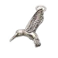 thumbnail image 1 of Sterling Silver 18" Unisex 1.5mm Box Chain Small 3D Hummingbird Pendant Necklace, 1 of 2
