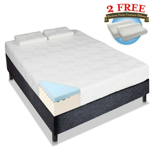 Zimtown 14" Queen Mattress with Gelinfused Memory Foam Cool Medium