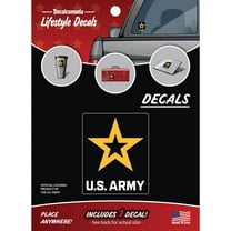 US Army New Star Logo Car Decal - 5" US Army Sticker for Truck or Car Window, Laptop – Large Military Vehicle Decals Outdoor Waterproof Army Emblem