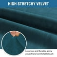 thumbnail image 2 of All inclusive elastic sofa cover, solid velvet velvet one-piece design, fabric sofa cover, enhancing home style (three seater deep water blue), 2 of 5