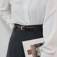 thumbnail image 3 of Cinturón de piel sintética para mujer, largo ajustable, fino, para vestir, camisas, tops, accesorios de moda, 3 of 8