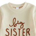 thumbnail image 6 of Linfrsh Fall Outfits Toddler Girl Girls' Cute Winter and Casual Letter Embroidered Long Sleeved Pants In Solid Color Set, 6 of 8