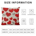 thumbnail image 5 of Heart Pillow Cover Valentine's Day Cute Red for Throw Pillow Case inch Linen Canvas Square Cushion Decorative Cover for Sofa Bed Brown, 5 of 5