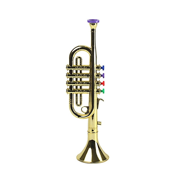 Advancent Trompeta infantil Superficie plateada Entretenimiento Aprendizaje Prop Útiles escolares Instrumento educativo interesante Cuerno de Accesorios para instrumentos musicales