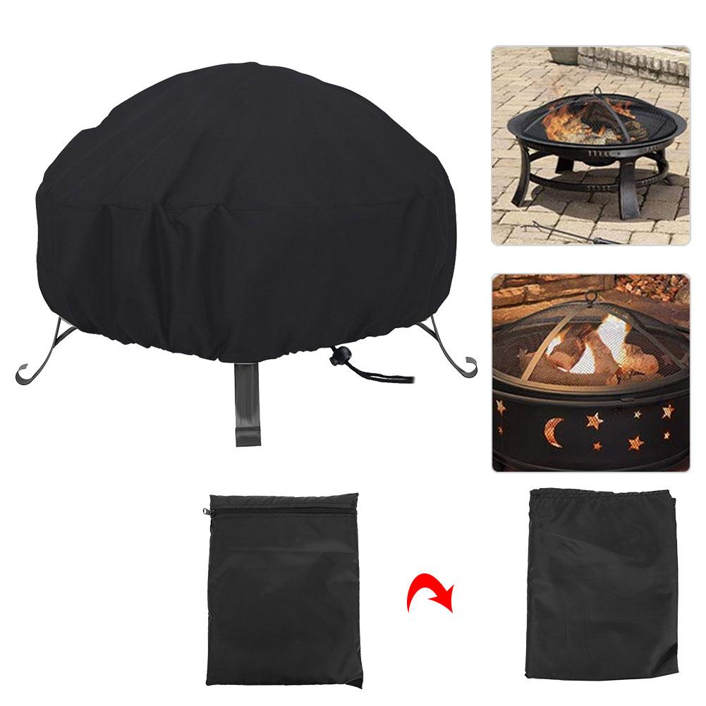 Sonew Round Fire Pit Cover, Fire Pit Protective Cover,Outdoor ...