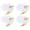 White, variant on 5 Feet Yellow Velvet Stanchion Rope, 4 Pack Crowd Control Barrier Rope with Snap Hooks for Posts Stands Queue Divider of Hotel Theater, Golden