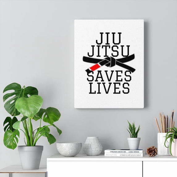 Jiu Jitsu Saves Lives Canvas Wall Art