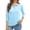 Sky Blue, variant on Bbyeadc Women's Golf Shirt 3/4 Length Sleeve Collared Golf T-Shirt Button Top Fashion Going Out T-Shirt,Purple(XXXL)
