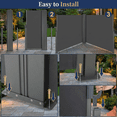 thumbnail image 4 of LIFERUN 236"x 71" Retractable Side Awning, Patio Side Screen, UV-resistant & Waterproof Patio Privacy Screen, for Garden, Balcony and Courtyard (Gray), 4 of 10