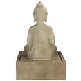 thumbnail image 4 of Northlight 28" Prelit LED Praying Buddha Outdoor Patio Garden Water Fountain - Ivory, 4 of 7