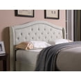 thumbnail image 2 of Homelife 53" Light Beige Cream Curved & Diamond Tufted Headboard Platform Bed, 2 of 4