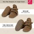 thumbnail image 2 of Zutano Cozie - Botines de forro polar unisex con pinzas Baby Essentials Mocha Heather 18 meses, 2 of 5