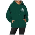 thumbnail image 5 of Wangmeiwg Women's Sweatshirts Women's Plus Size Casual Fashion Printed Hooded Sweatshirt Long Sleeve Comfortable Top with Pockets for Stylish Everyday Wear Dark Green M, 5 of 6