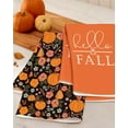 thumbnail image 2 of Fall Kitchen Towels Set of 2 - Fall Kitchen Dish Towels 18x26 Inches Decorative Autumn Themed Towel for Thanksgiving Harvest, Absorbent Hand Towel with Hanging Loop, Oil Pumpkin, 2 of 6