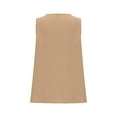 thumbnail image 3 of Olyvenn Cotton Linen Tank Tops Sleeveless Shirts for Women Button Down Blouse V Neck Summer Tops Dressy Casual Comfy Loose Work Tees Beige L, 3 of 6