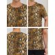 thumbnail image 5 of CAMISETAS DE HOMBRE INSPIRE CHIC Impresión de Serpiente Ajuste Regular Transpirable Manga Corta 46 Marrón Oscuro, 5 of 5