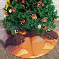 thumbnail image 4 of Christmas Tree Skirt 48" Halloween Pumpkin Cute Black Cat (27) Xmas Tree Skirts Mat for New Year Holiday Christmas Party Decorations, 4 of 5