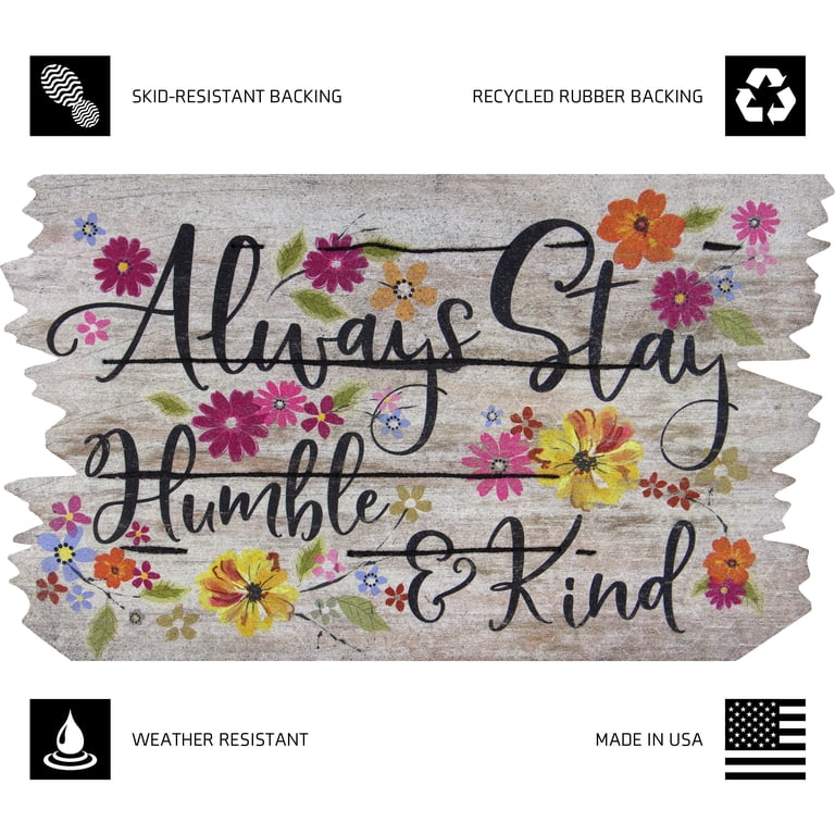 Mainstays Masterpiece Humble and Kind Doormat 1.5' x 2.5' Recycled