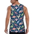 thumbnail image 3 of Haiem Dinosaur Men Workout Tank Top Gym Bodybuilding Sleeveless Muscle T Shirts Athletic Tank Breathable Workout Shirt-Small, 3 of 9