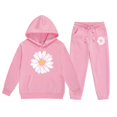 thumbnail image 3 of WOYY Big Girls Outfits Flower Print Hoodie Jogger Pants Sweatsuits, Sizes 8-9, 3 of 3