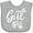 AC-Heather Grey, variant on Inktastic Tractor Girl Girls Baby Bib