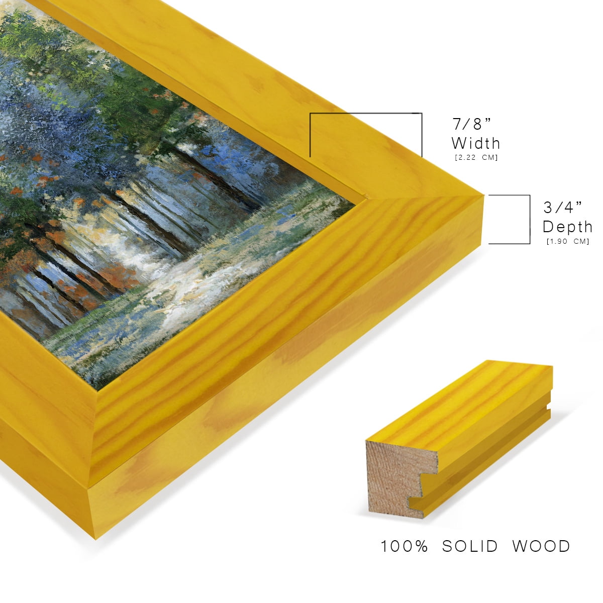 Afternoon Light -Framed Print w/glass-Sunflower Yellow