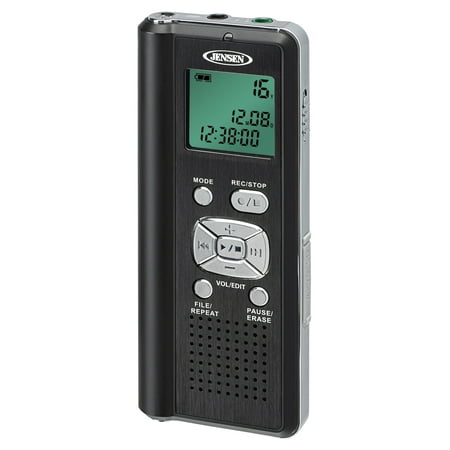JENSEN DR-115 4GB Digital Voice Recorder with microSD Card (Best Voice Recorder For Android)
