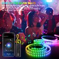 thumbnail image 4 of Nexillumi 50ft LED Strip Lights with IR Remote Ultra-Long LED Lights for Bedroom, Dorm, Room Decor App Control Music Sync LED Lights (50Ft APP+ Remote+ Mic Control+ 3-Button Switch), 4 of 7